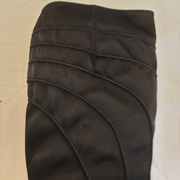 DKNY Black Satin Knee High Boot - Picture 2 of 7